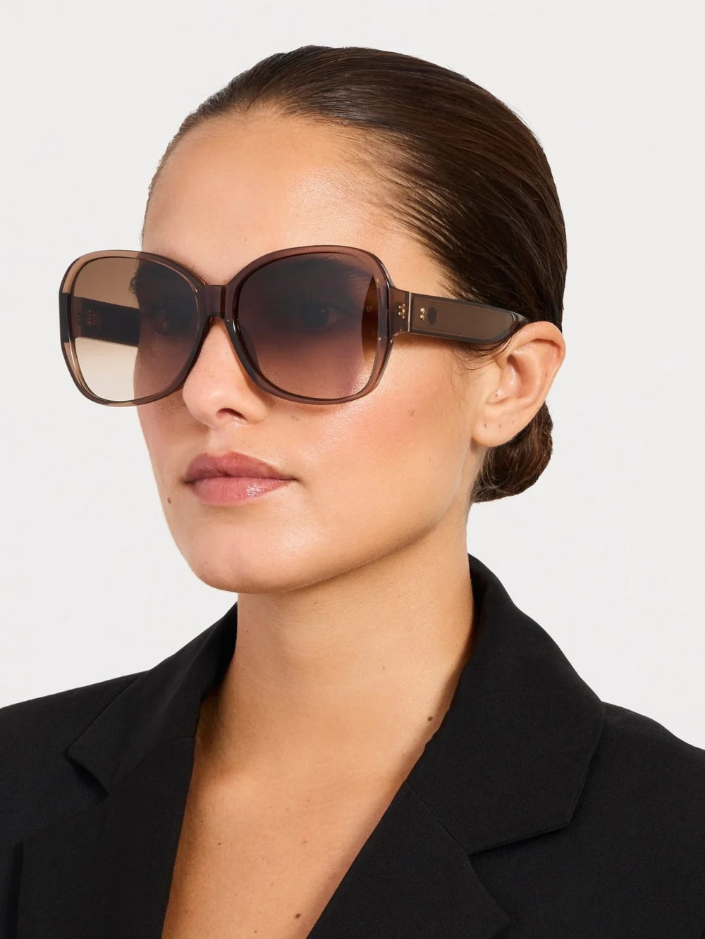Linda Farrow Blair Sunglasses, brown, view 6