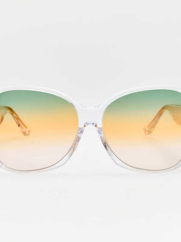 Linda Farrow Blair Sunglasses in Clear and Tutti Frutti