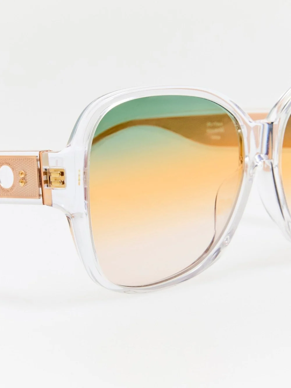 Linda Farrow Blair Sunglasses, clear and tutti frutti, view 4