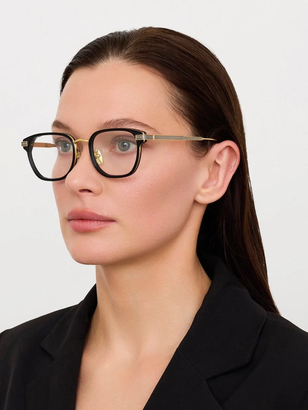 Linda Farrow Blakher Optical, 22k gold and black, view 3