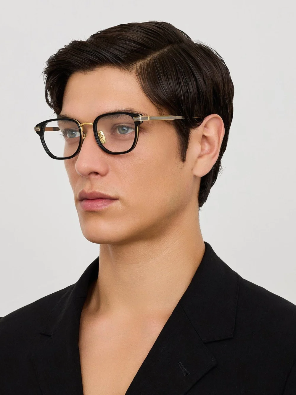 Linda Farrow Blakher Optical, 22k gold and black, view 4
