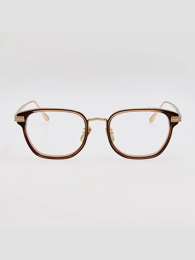 Linda Farrow Blakher Optical in 22K Gold and Brown