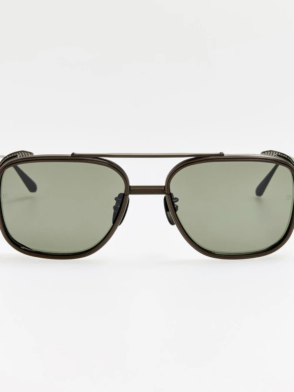 Linda Farrow Boyd Explorer Sunglasses in matt black nickel