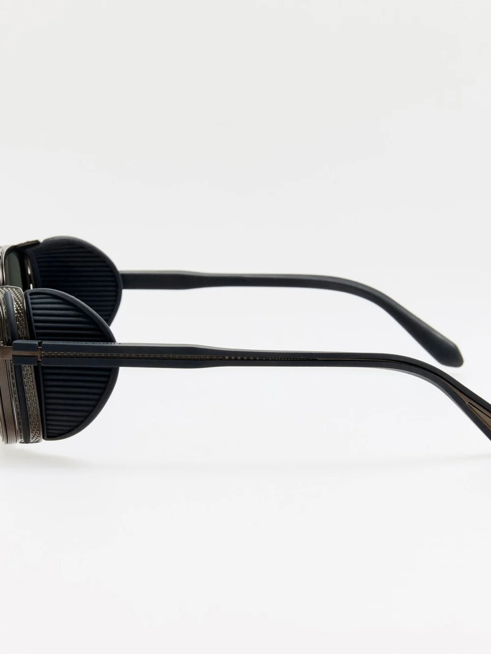 Linda Farrow Boyd Explorer Sunglasses, matt black nickel, view 5