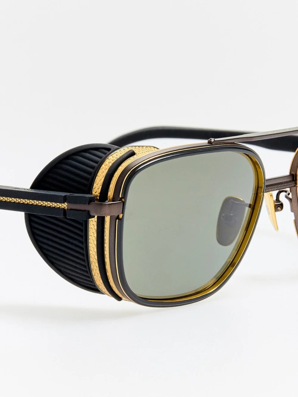Linda Farrow Boyd Explorer Sunglasses, matt nickel and 22k gold, view 6