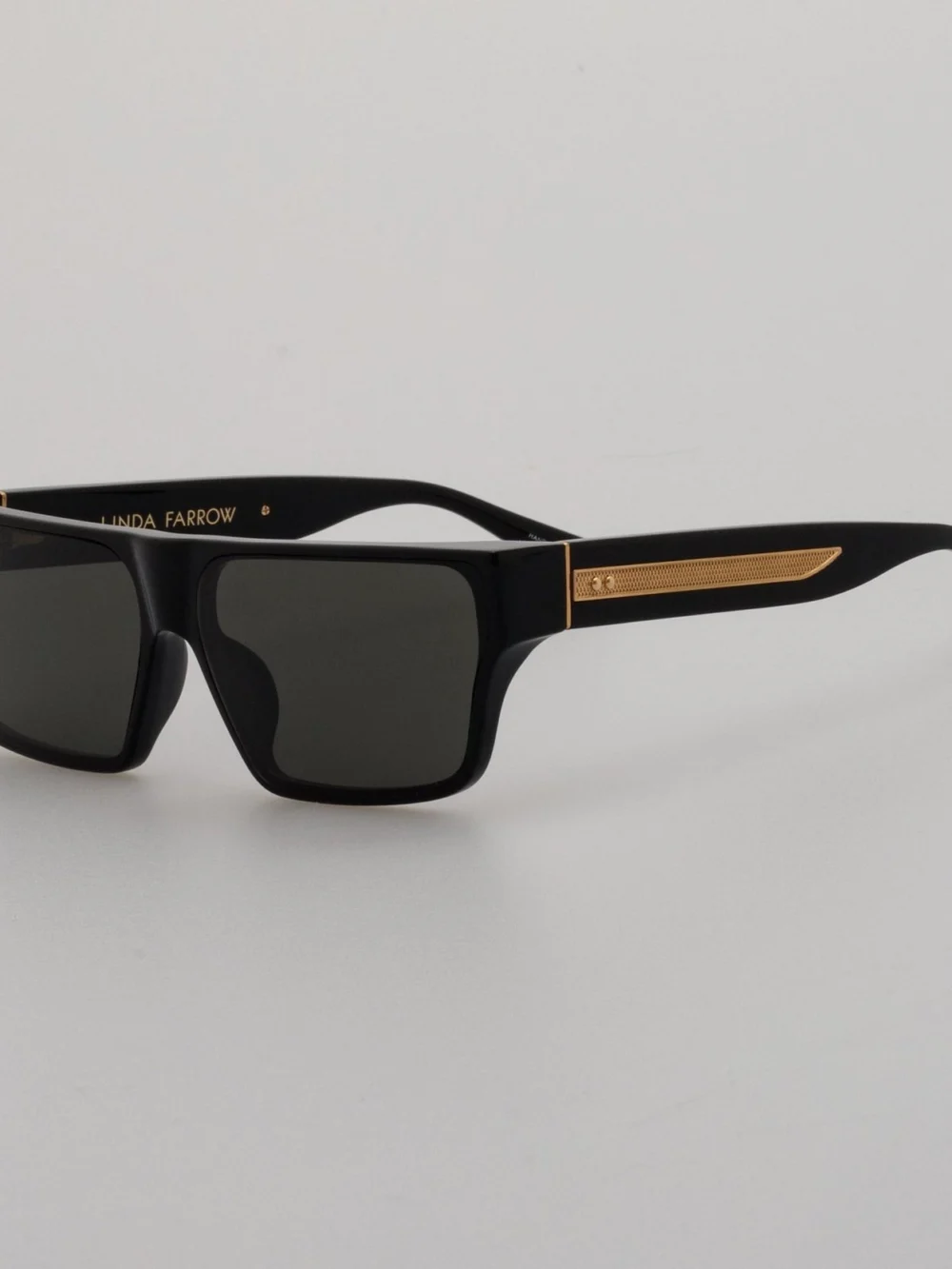 Linda Farrow Brady Sunglasses, black, view 2