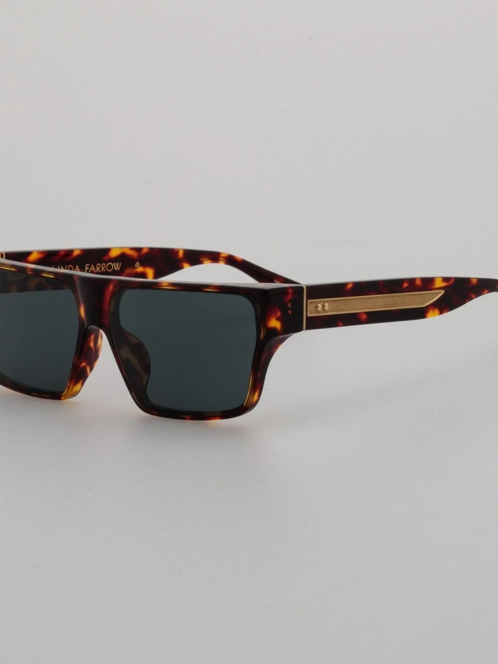 Linda Farrow Brady Sunglasses, tortoiseshell, view 2