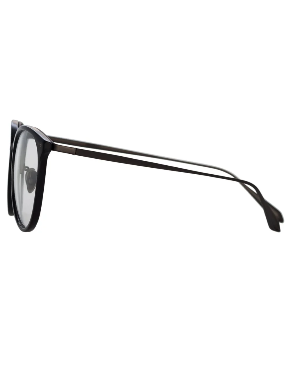 Linda Farrow Calthorpe Optical Frame, black and nickel, view 2