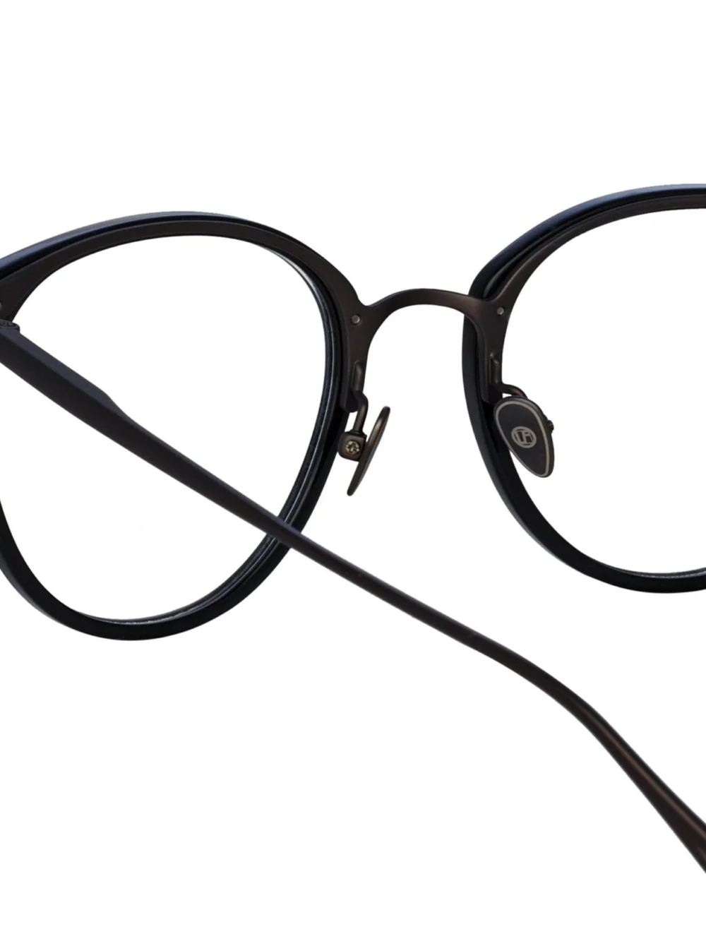 Linda Farrow Calthorpe Optical Frame, black and nickel, view 5