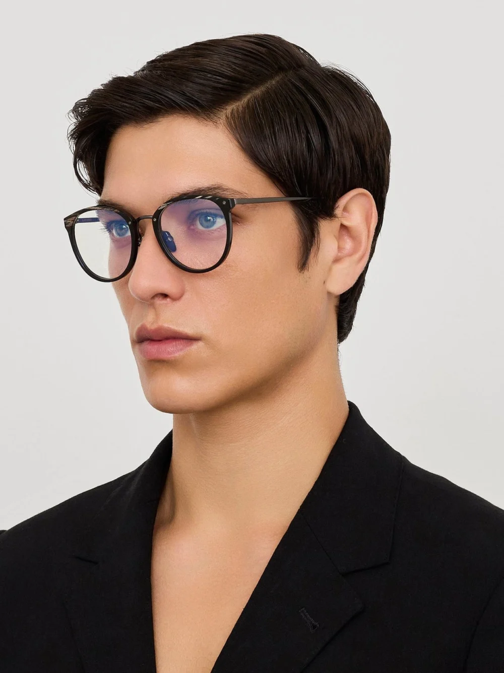 Linda Farrow Calthorpe Optical Frame, buffalo horn and 925 sterling silver, view 4
