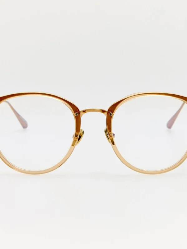 Linda Farrow Calthorpe Optical in Matt Champagne and Honey