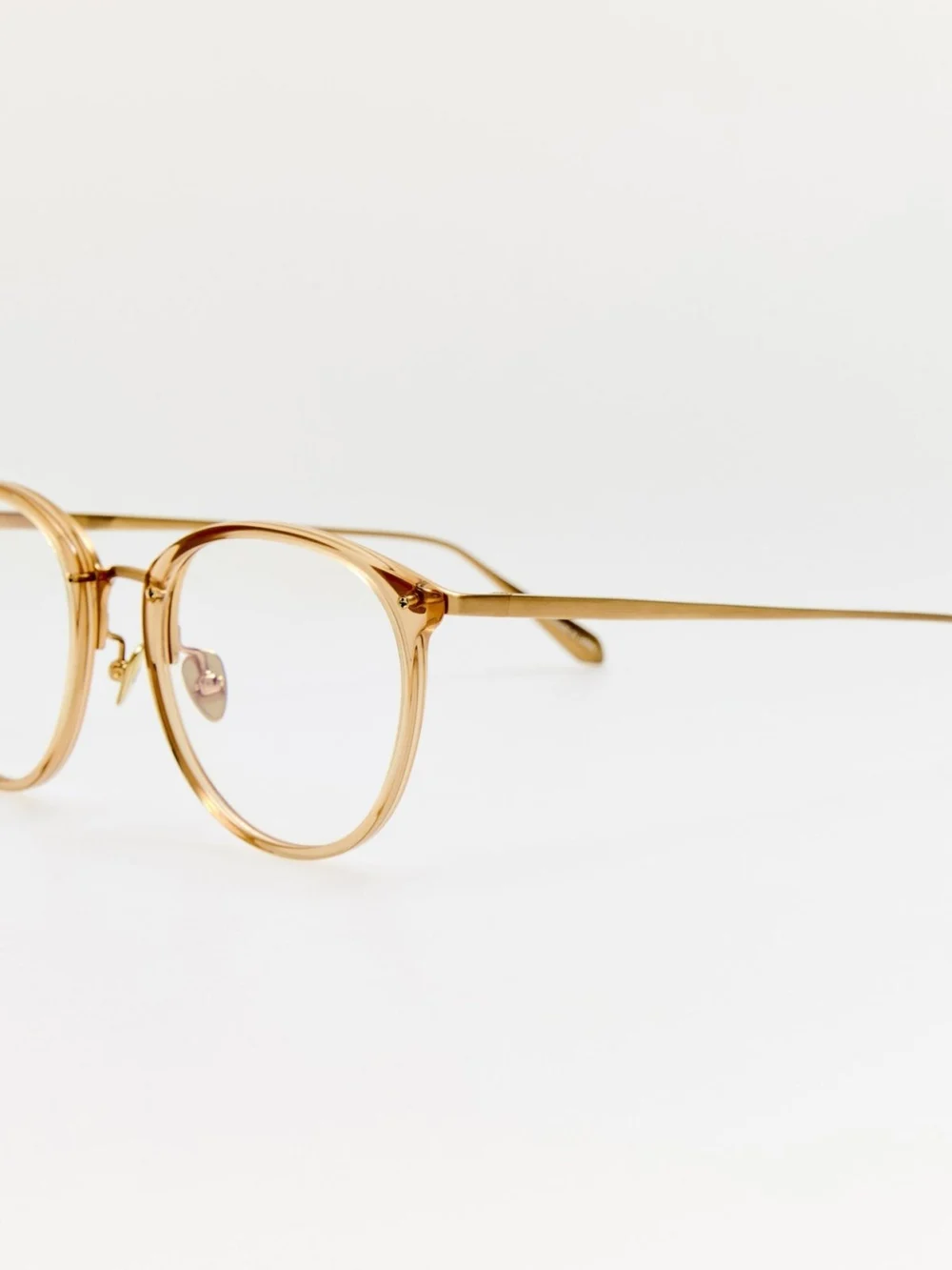 Linda Farrow Calthorpe Optical, matt champagne and honey, view 2