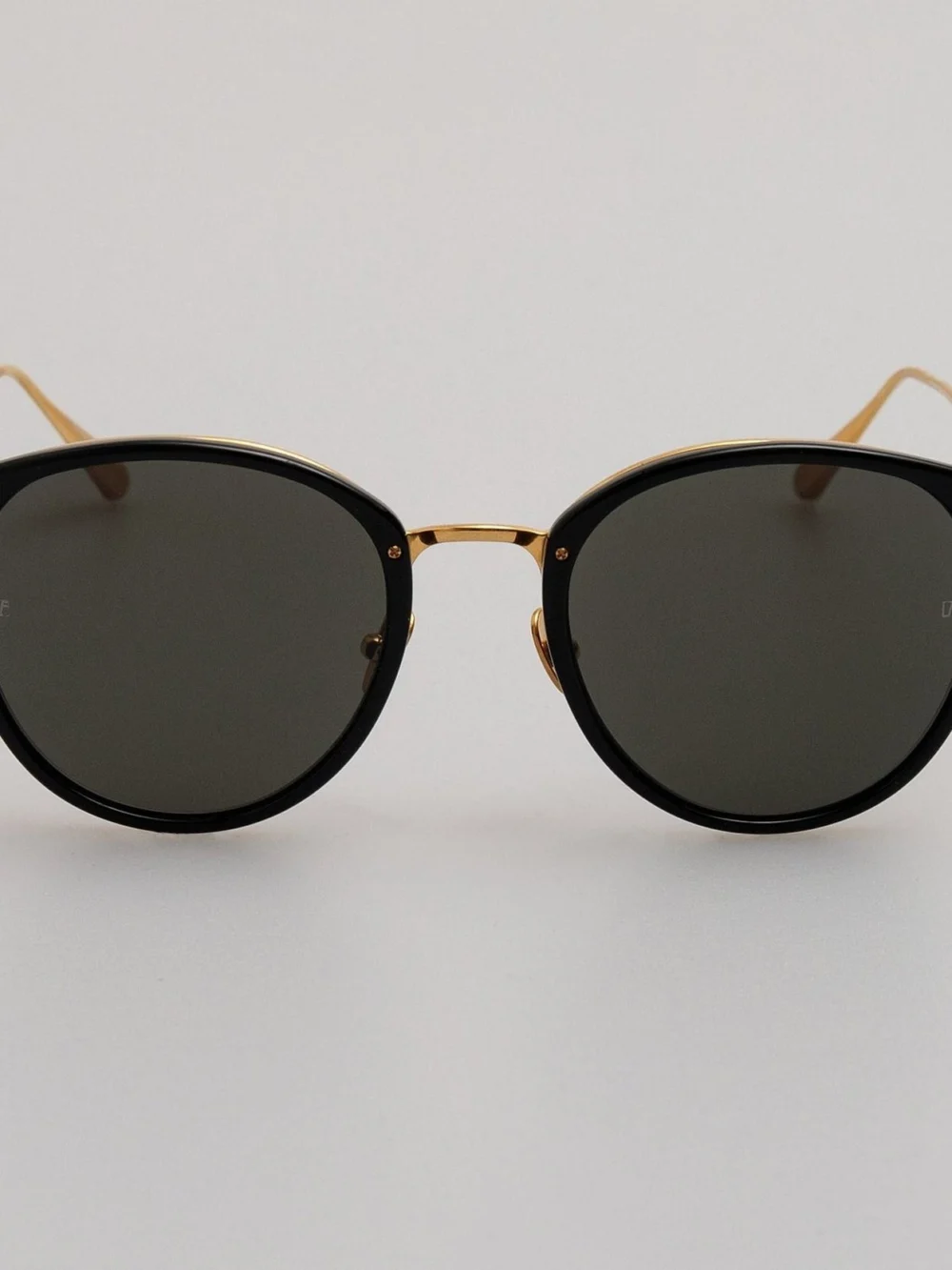 Linda Farrow Calthorpe Sunglasses in 22k gold and black