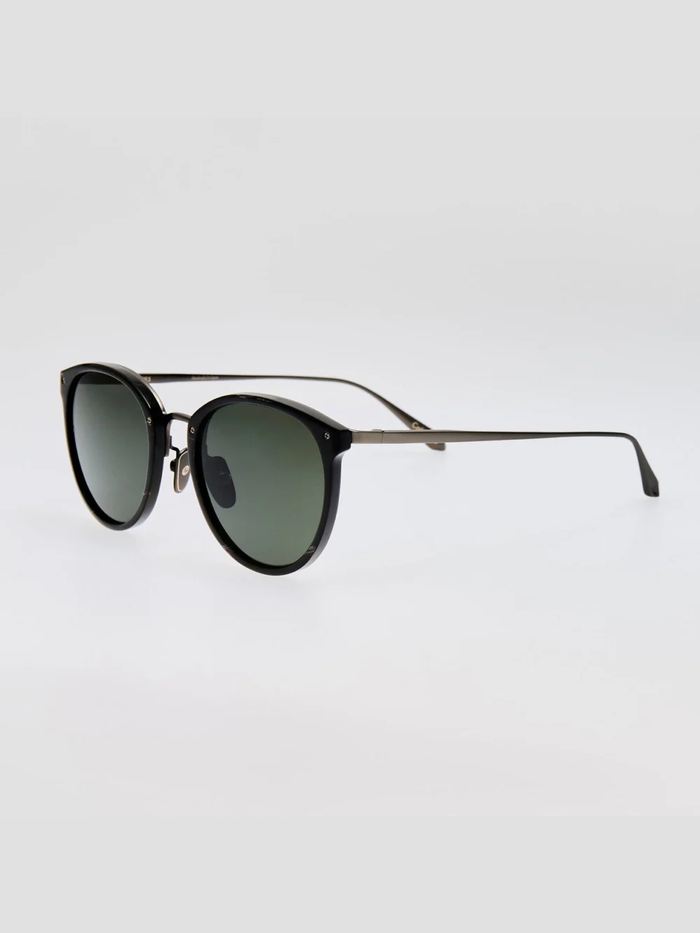 Linda Farrow Calthorpe Sunglasses, buffalo horn and 925 sterling silver, view 2