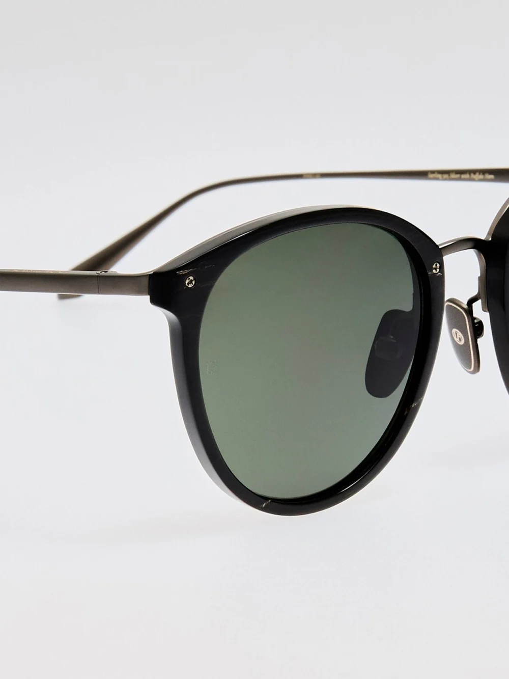 Linda Farrow Calthorpe Sunglasses, buffalo horn and 925 sterling silver, view 5