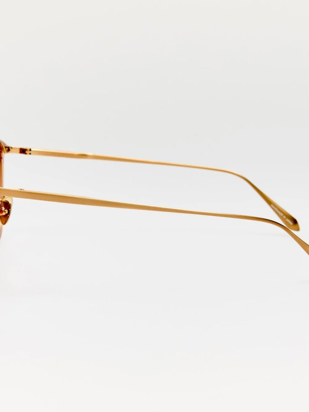Linda Farrow Calthorpe Sunglasses, matt champagne and caramel, view 5