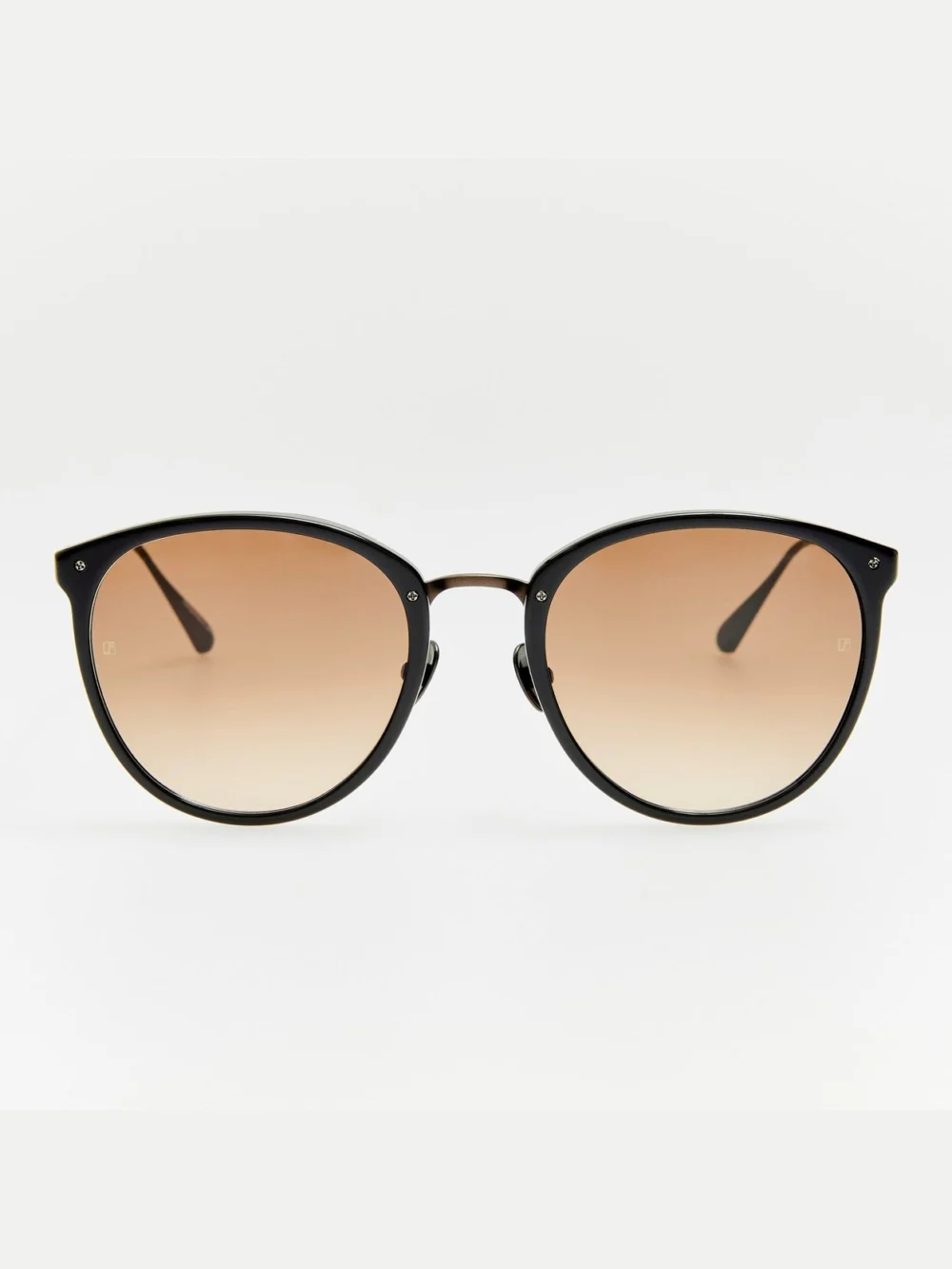 Linda Farrow Calthorpe Sunglasses in matt nickel and mocha