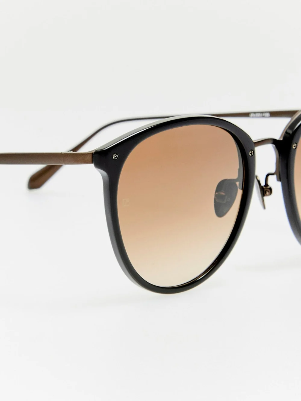 Linda Farrow Calthorpe Sunglasses, matt nickel and mocha, view 6