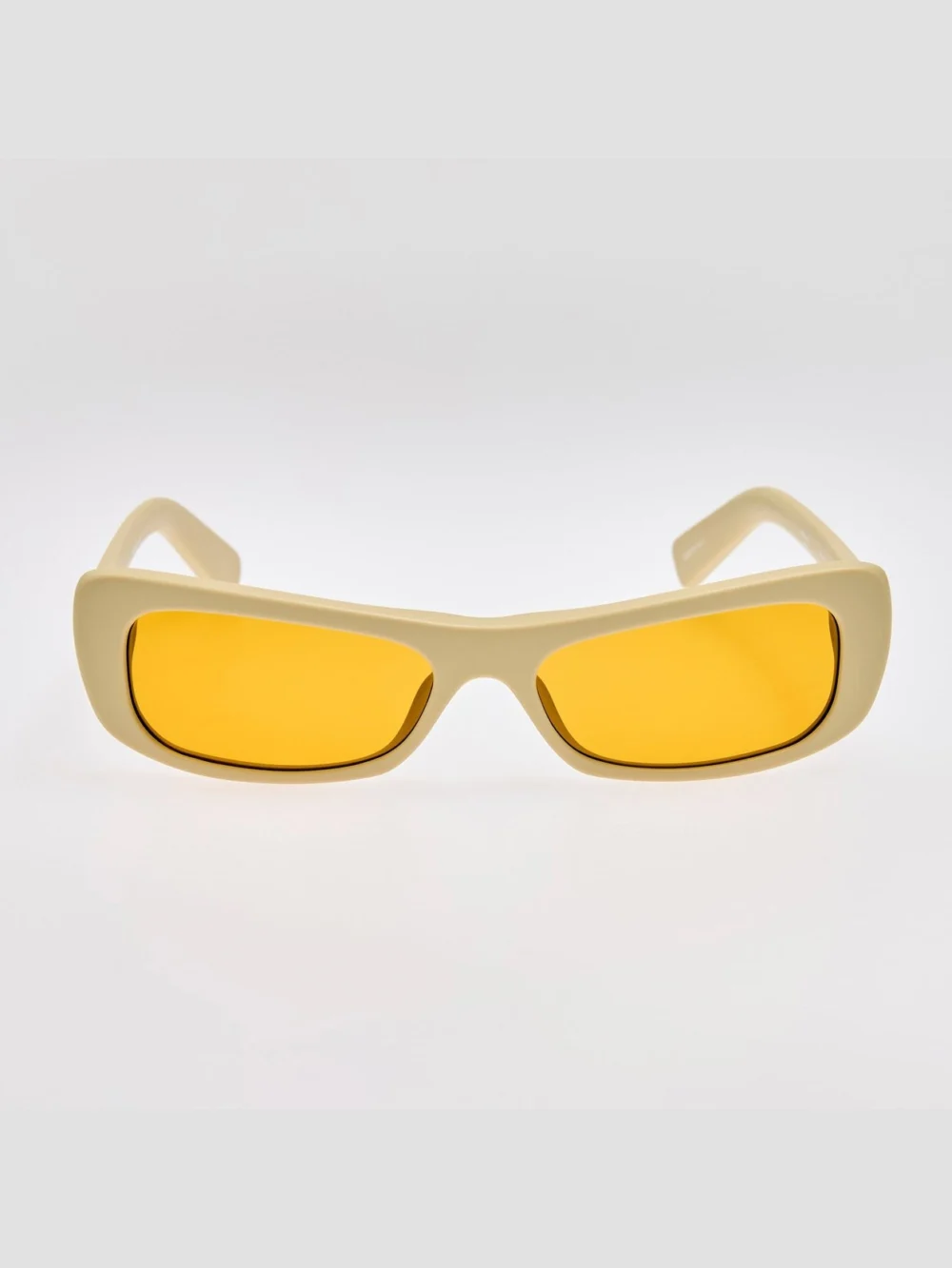 Linda Farrow Capri Rectangular Sunglasses in matt putty