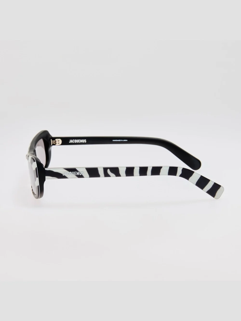 Linda Farrow Capri Rectangular Sunglasses, zebra black, view 2
