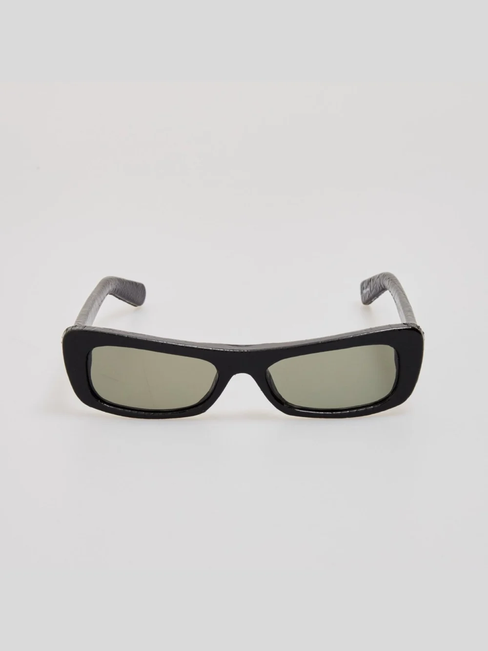Linda Farrow Capri Sunglasses in black crocodile