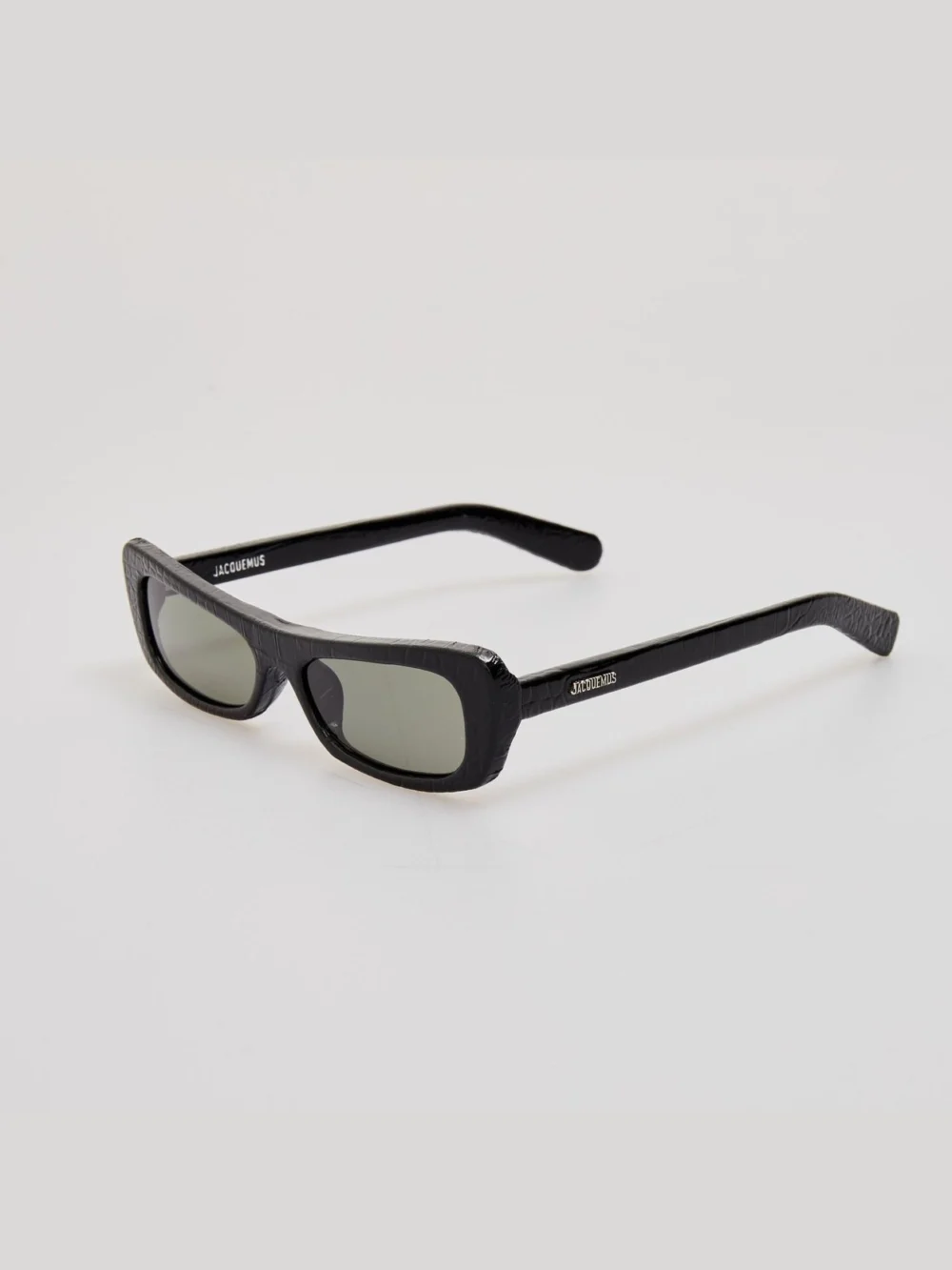 Linda Farrow Capri Sunglasses, black crocodile, view 2