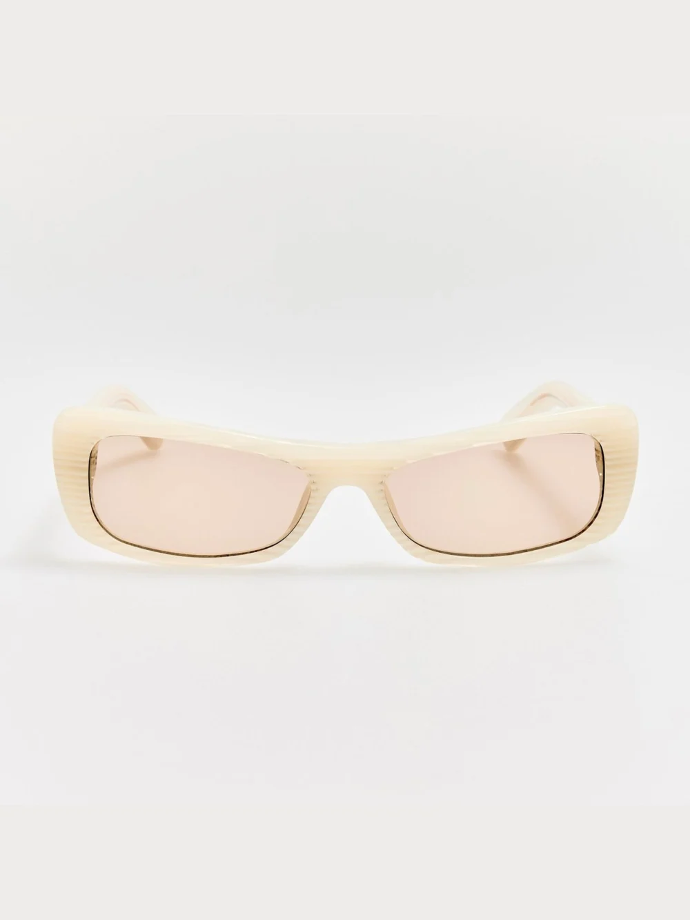 Linda Farrow Capri Sunglasses in cream stripe