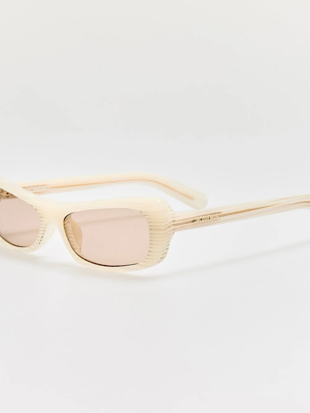 Linda Farrow Capri Sunglasses, cream stripe, view 2