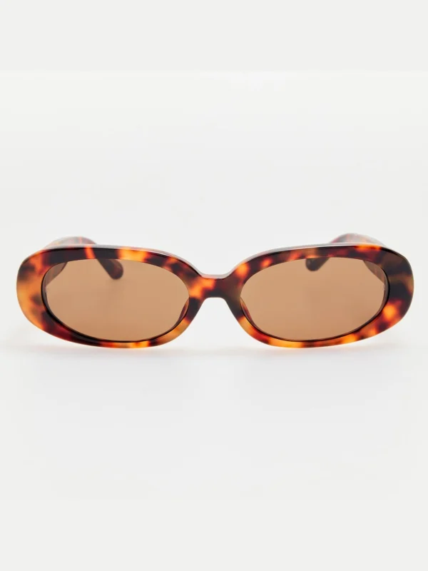 Linda Farrow Cara Sunglasses in Tortoiseshell