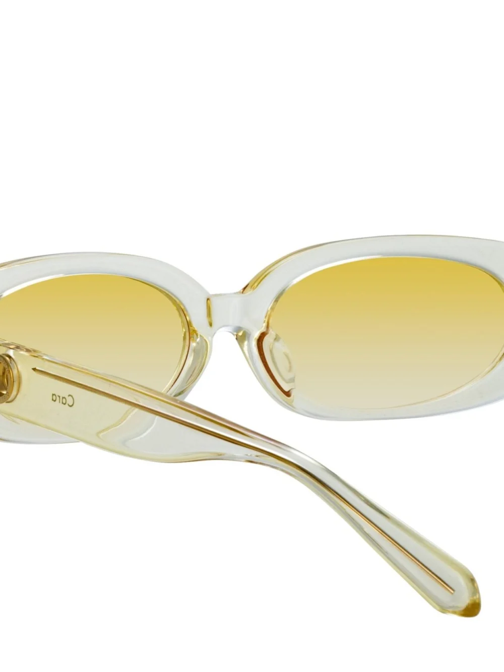 Linda Farrow Cara Sunglasses, yellow, view 5