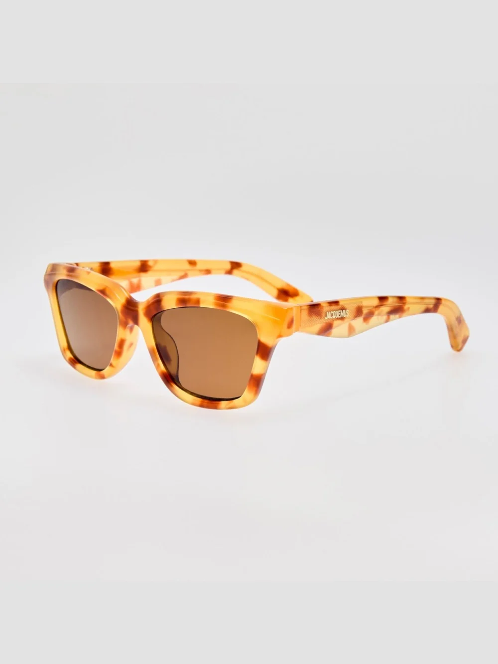 Linda Farrow Carre Sunglasses, beige tortoiseshell, view 2
