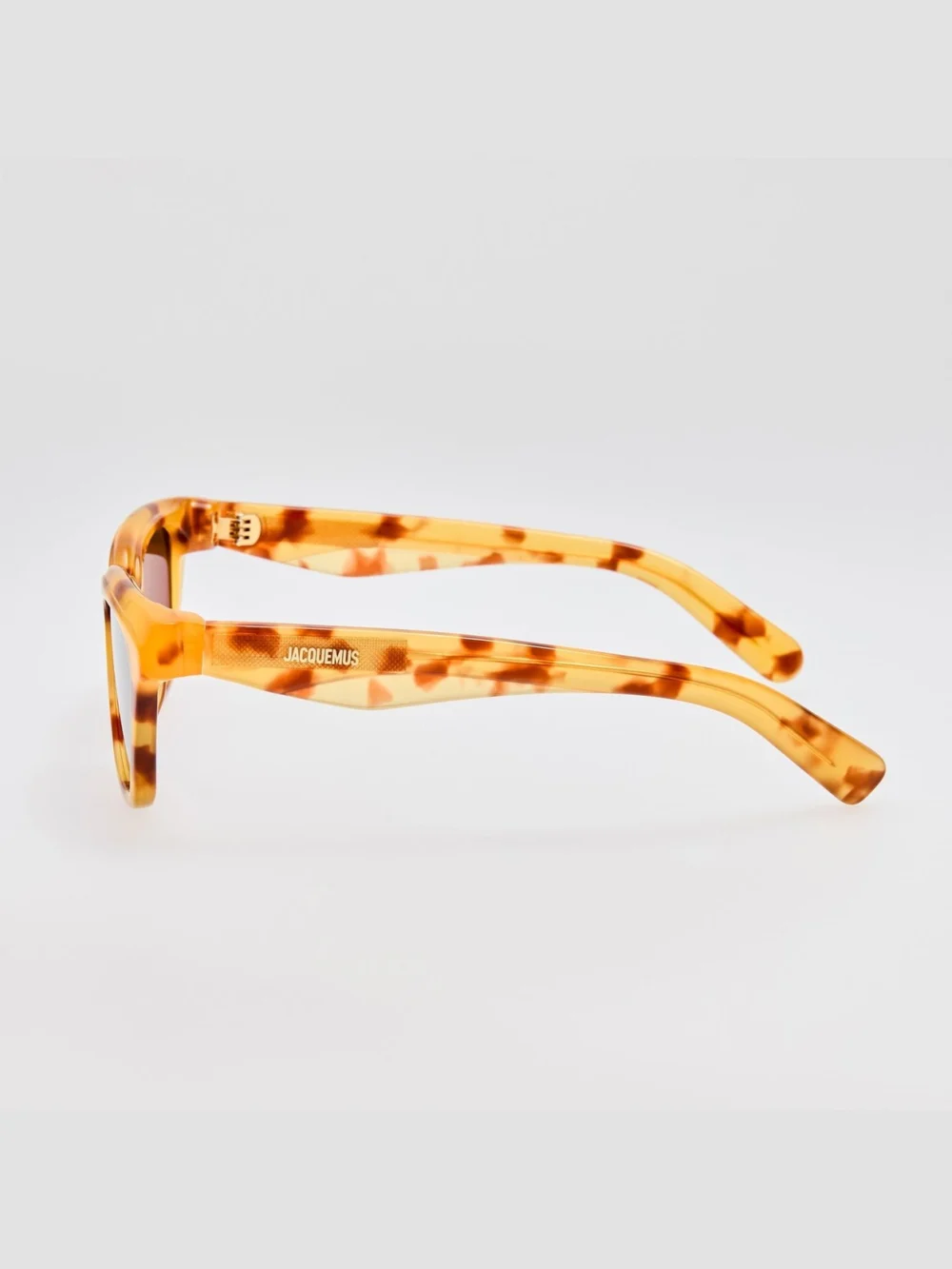 Linda Farrow Carre Sunglasses, beige tortoiseshell, view 6