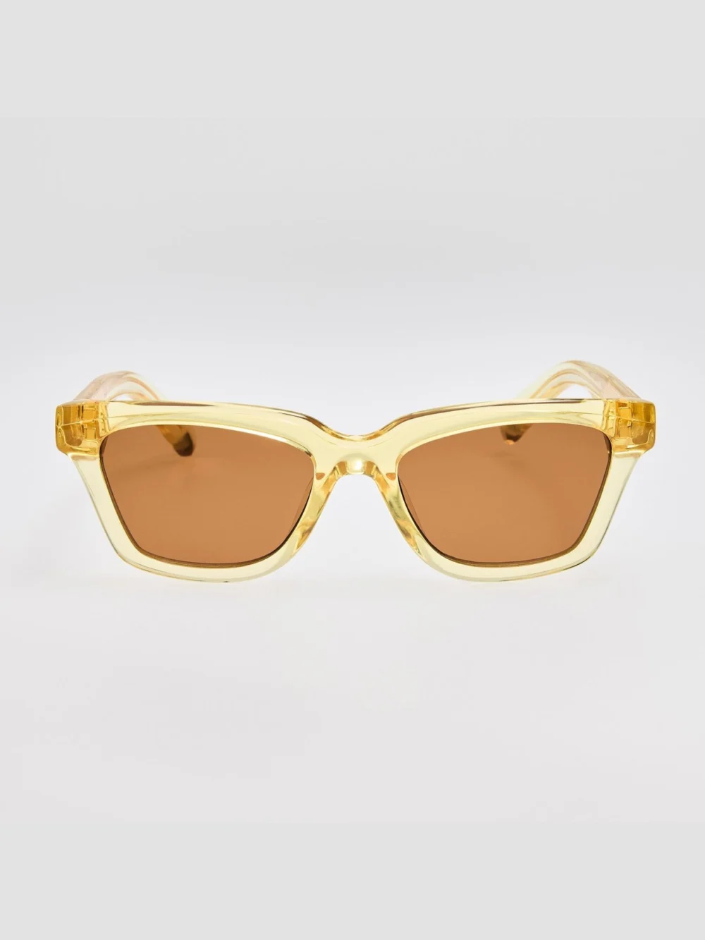 Linda Farrow Carre Sunglasses in crystal yellow