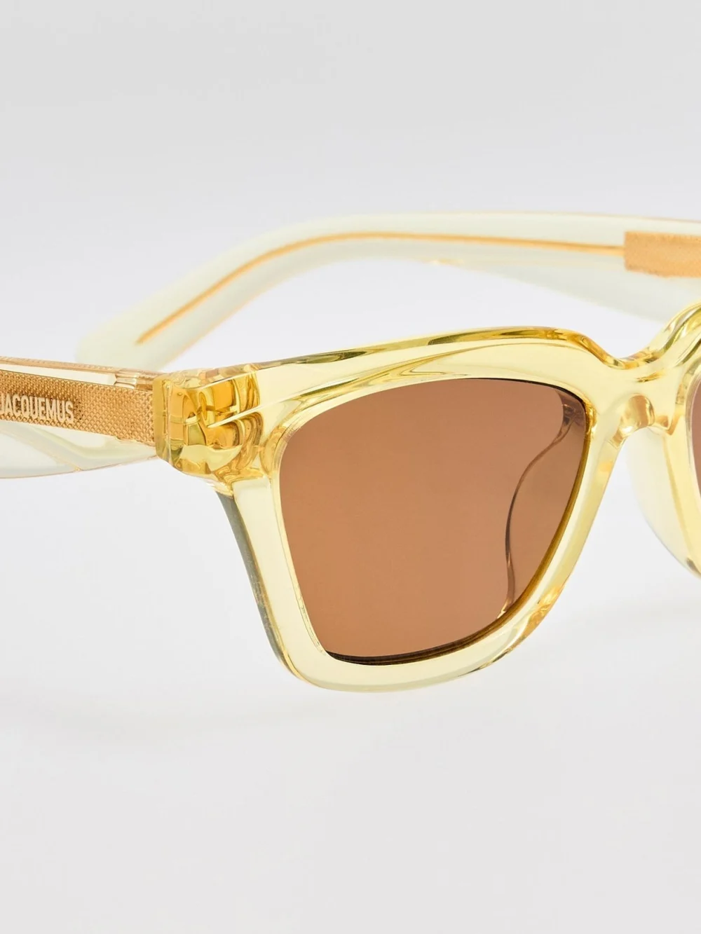 Linda Farrow Carre Sunglasses, crystal yellow, view 5