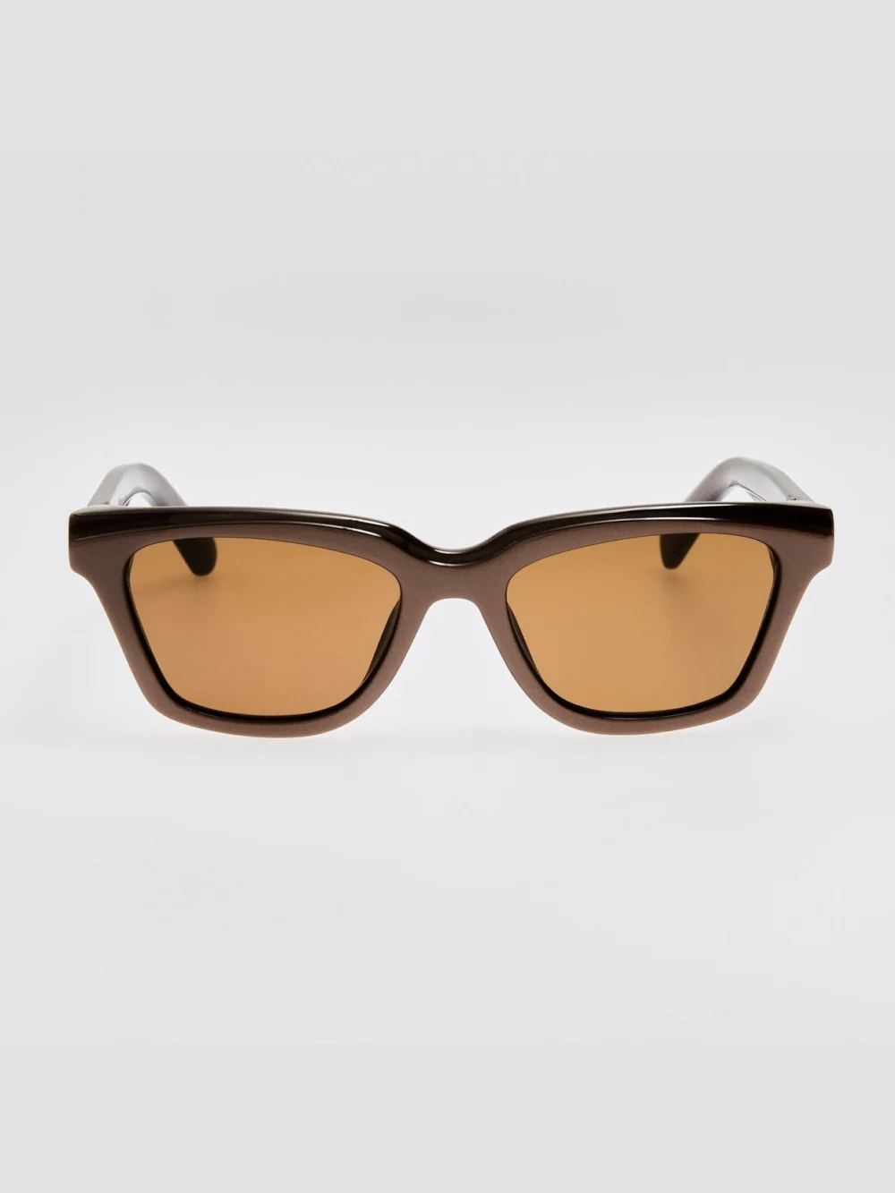 Linda Farrow Carre Sunglasses in metallic brown