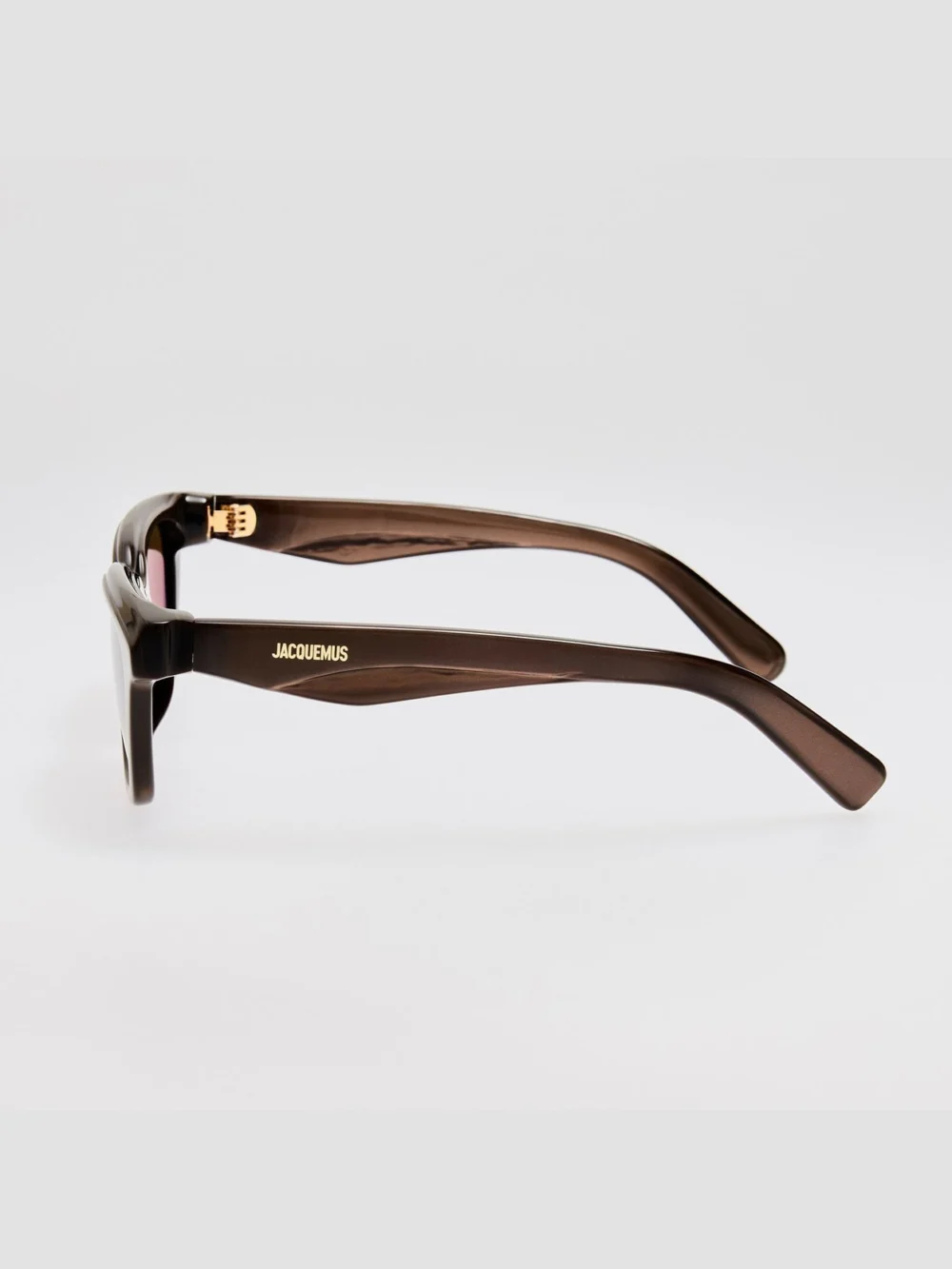 Linda Farrow Carre Sunglasses, metallic brown, view 6