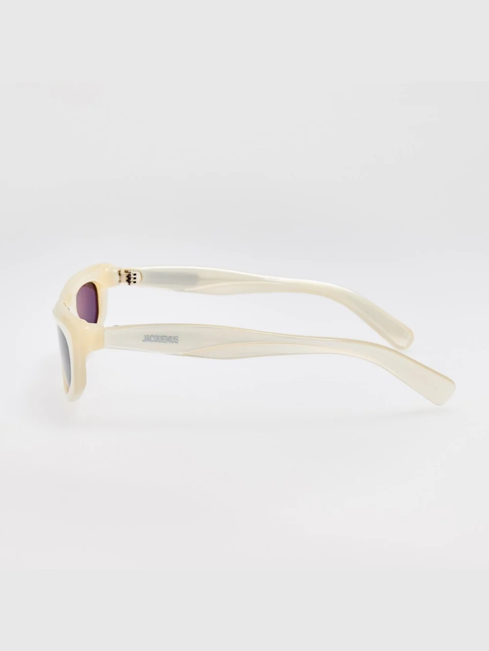 Linda Farrow Casco Sunglasses, metallic pearl, view 6