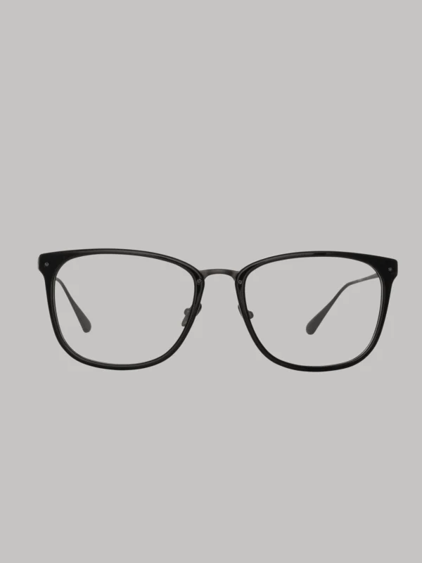 Linda Farrow Cassin Optical in Matt Black Nickel