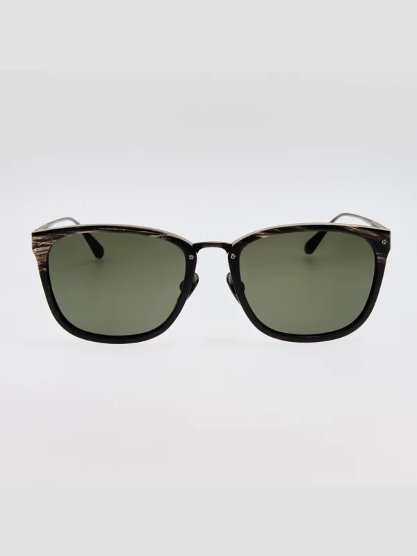 Linda Farrow Cassin Sunglasses in Buffalo Horn and 925 Sterling Silver