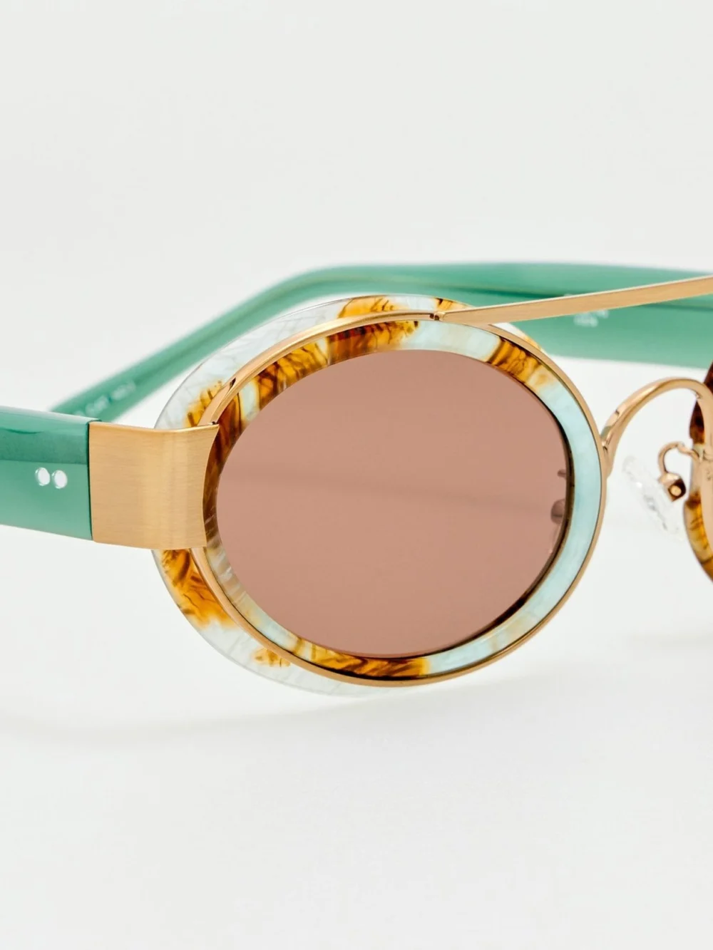 Linda Farrow Cat Eye Sunglasses, marble, view 5