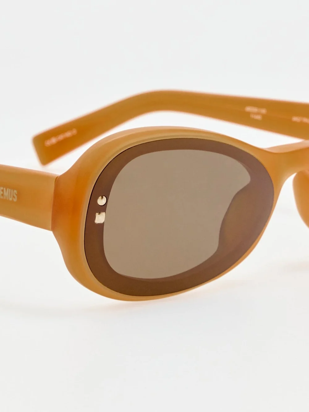 Linda Farrow Cavallo Sunglasses, caramel, view 5