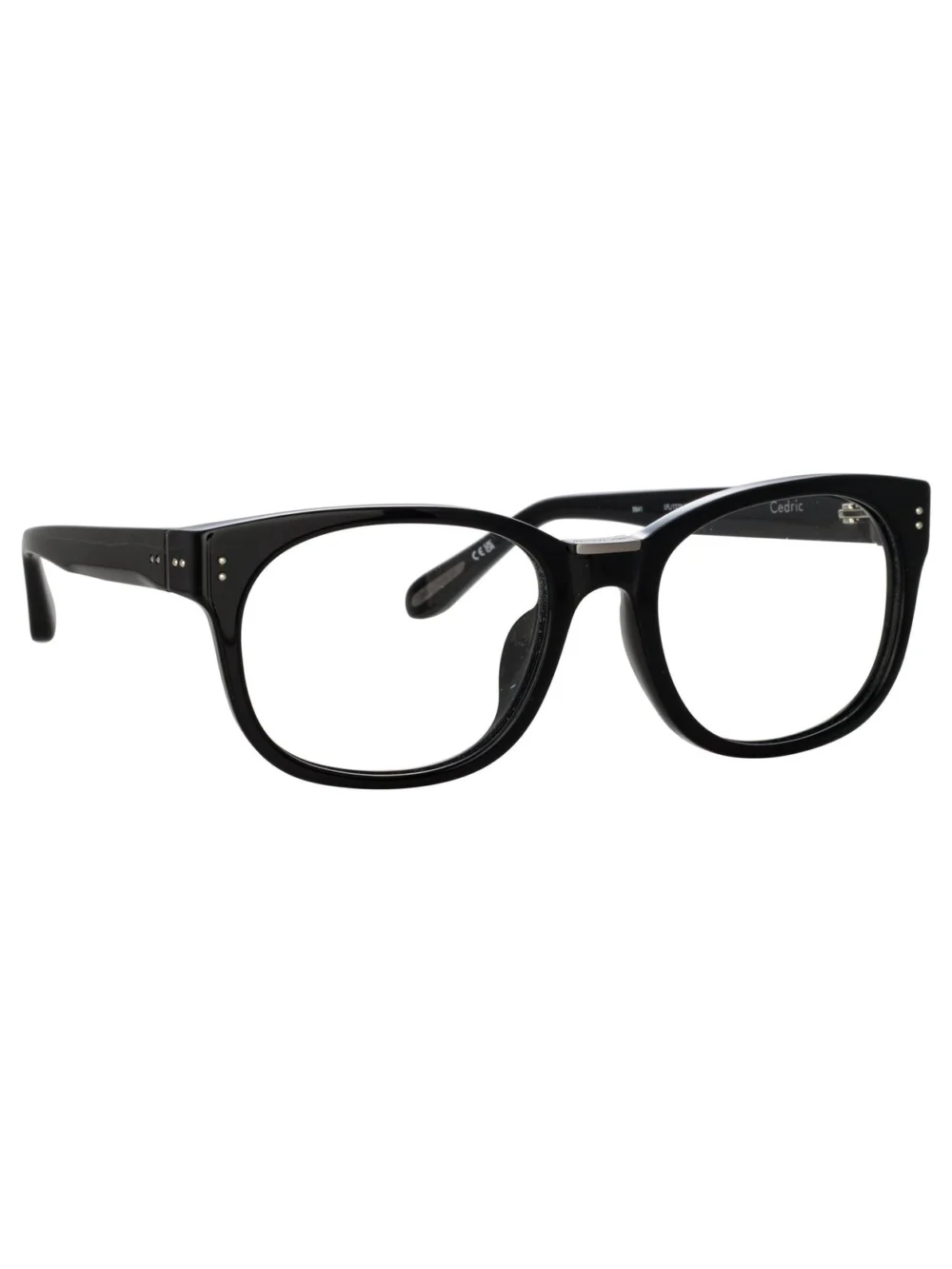 Linda Farrow Cedric Optical Frames, matt black nickel, view 3