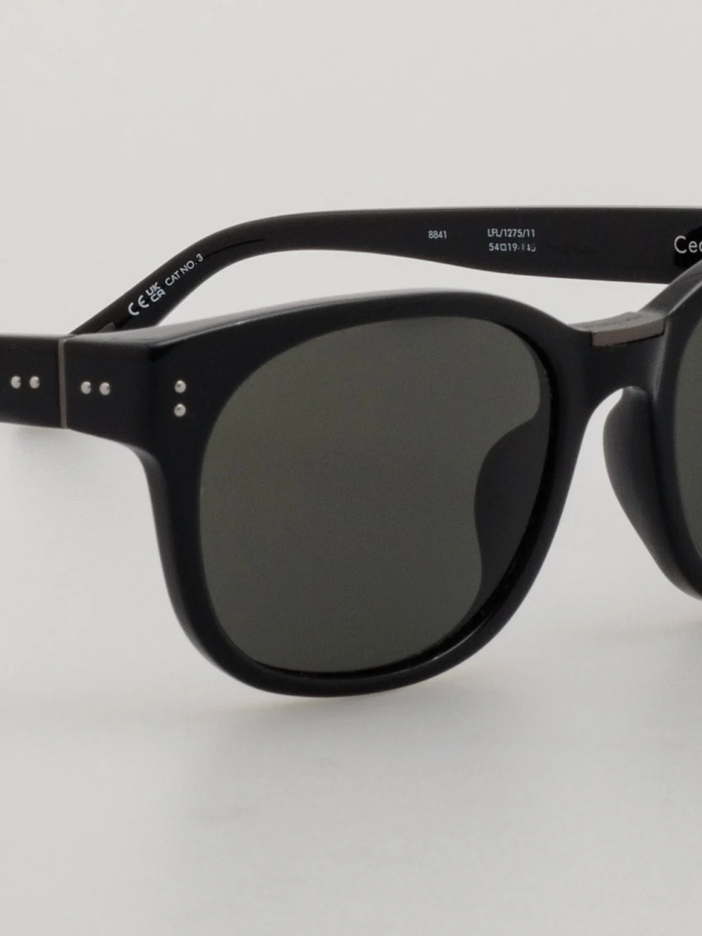 Linda Farrow Cedric Sunglasses, matt black nickel, view 3