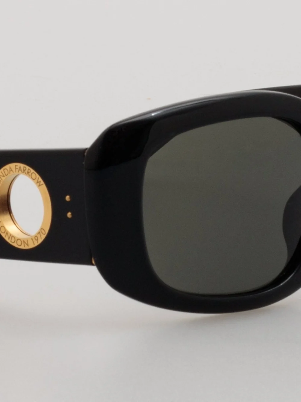 Linda Farrow Celeste Oversize Sunglasses, black, view 4
