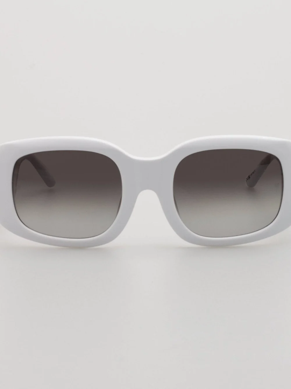 Linda Farrow Celeste Oversize Sunglasses in white