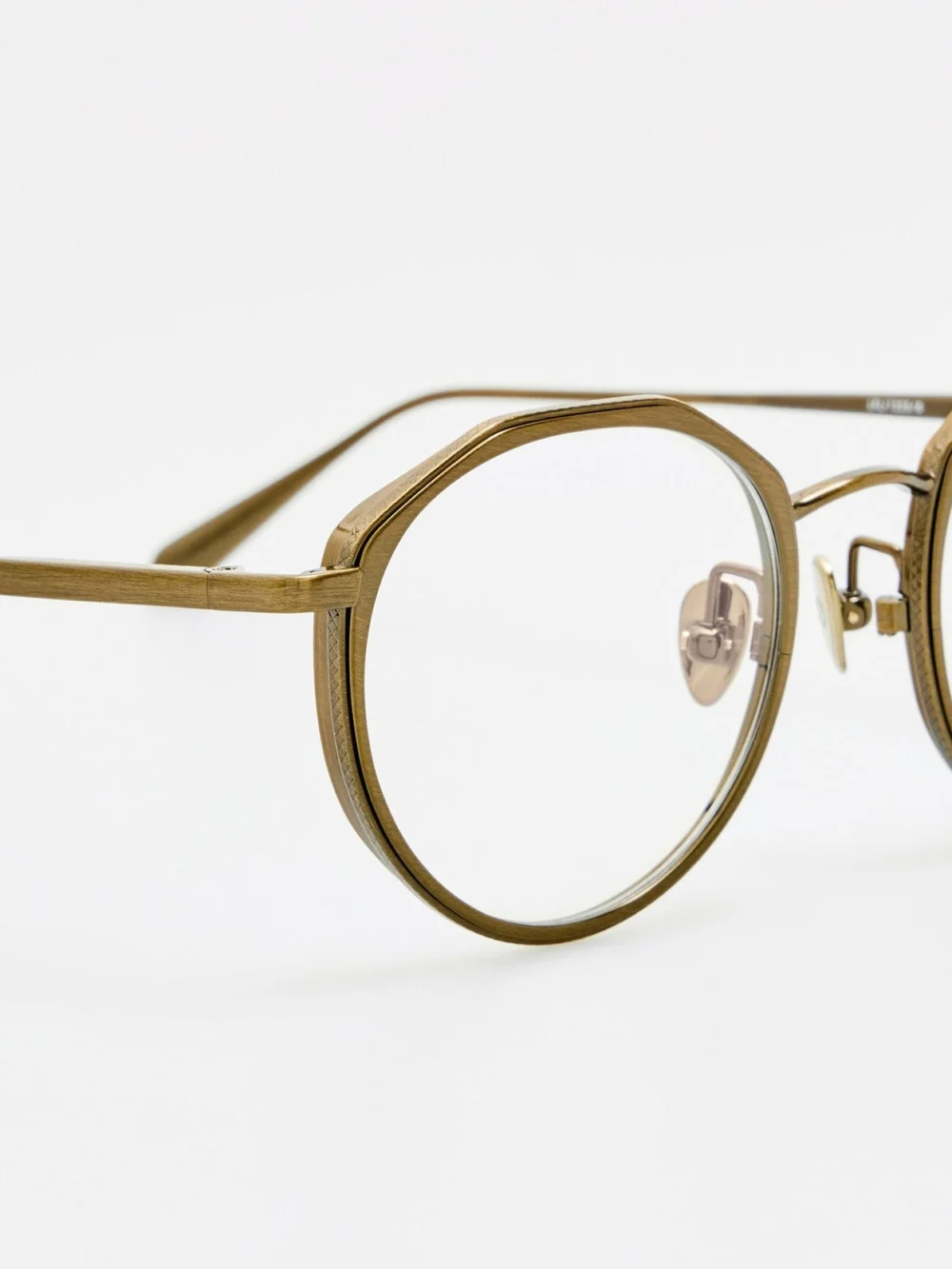 Linda Farrow Cesar Optical, antique gold, view 4