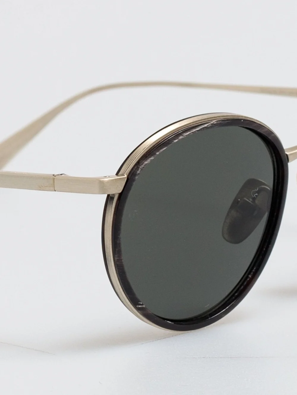 Linda Farrow Chaplin Sunglasses, buffalo horn and 925 sterling silver, view 3