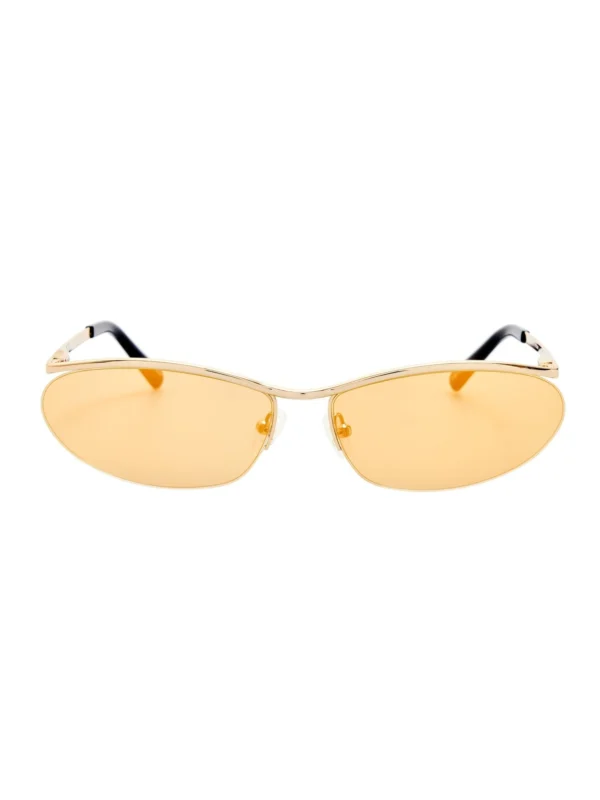 Linda Farrow Charlotte Sunglasses in Gold Mirror