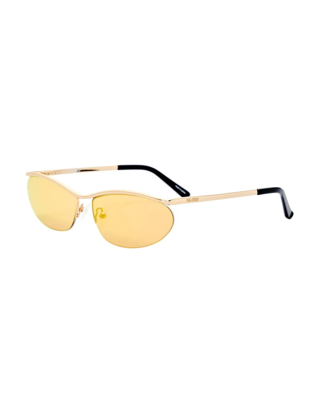 Linda Farrow Charlotte Sunglasses, gold mirror, view 2
