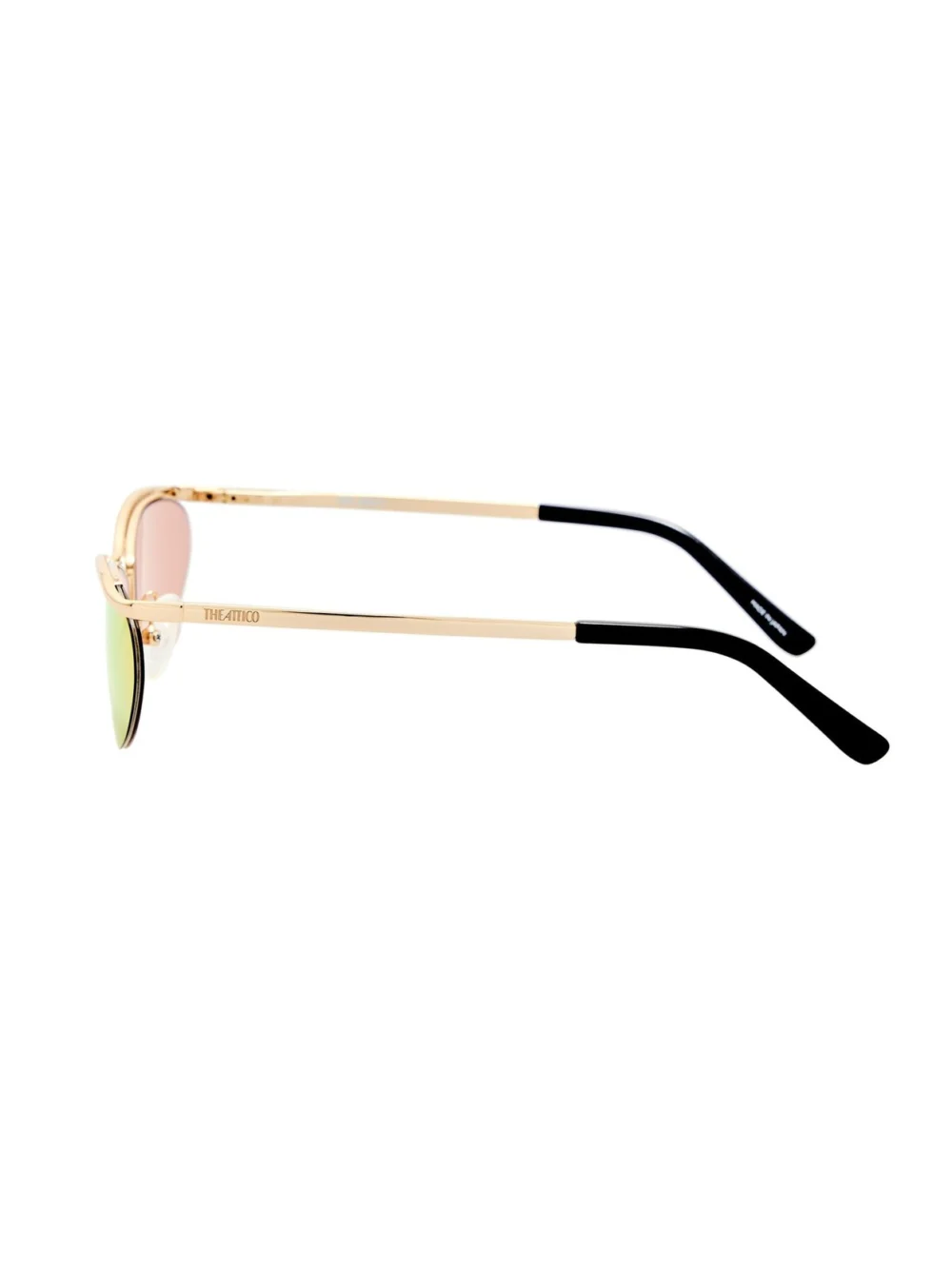 Linda Farrow Charlotte Sunglasses, gold mirror, view 4